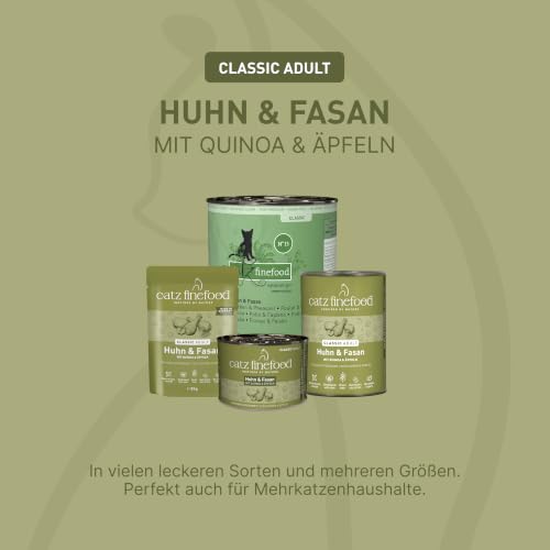 catz finefood Classic Huhn & Fasan Katzenfutter nass, 6 x 200g Dosen