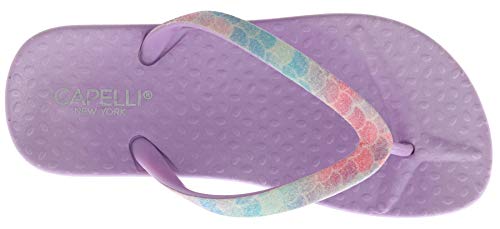 Capelli New York Girls Glitter Pastel Mermaid Scales Fashion Flip Flops Lilac3