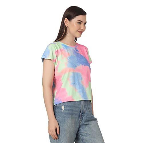 Image of Leriya Fashion Women's Casual Top Shirts Print T-Shirts Basic Summer Women Tops
