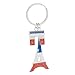 Juvale Paris Souvenir Keychain Set - Zinc Charms & Metal Keychain - Eiffel Tower & Arc de Triomphe & Paris Souvenirs from France - Gift-Ready Set & Gifts from France - Pack of 6, Multicolored, Zinc