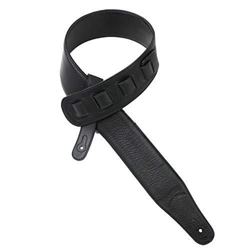 Walker & Williams CVG-23-BB Sangle de guitare en cuir Noir/rouge Motif croix - Les Beatles, Paul McCartney, John Lennon, RIngo Starr, George Harrison Walker & Williams CVG-23-BB Sangle de guitare en cuir Noir/rouge Motif croix – Image 6