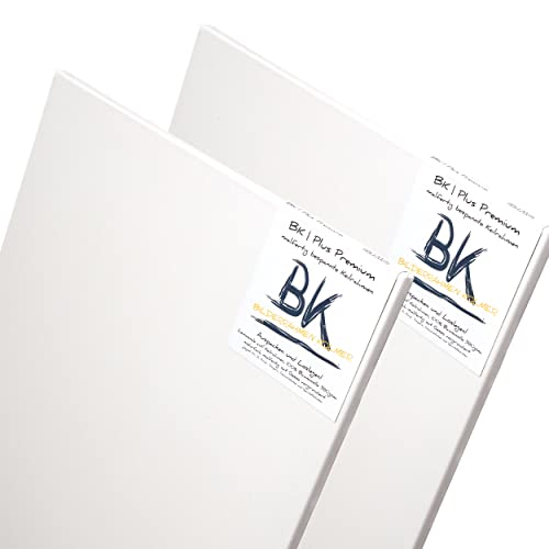 2 TOILES B.K. PLUS | 80x100 cm, 100% coton | sur châssis, 380 g/m², artiste, première qualité