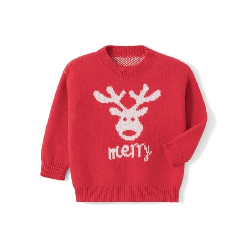 Matching Family Christmas Sweaters Reindeer Knit Pullover Cute Long Sleeve Crew Neck Xmas Holiday Jumper4