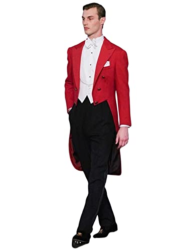 Mariage costume homme tailcoat complet avec gilet de cérémonie et pantalon noir
