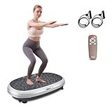 EILISON FitMaxx 3D XL Vibration Plate Exercise Machine - Whole Body Workout Vibration Platform w/Loop Bands - Lymphatic Drainage Machine for Weight Loss, Shaping, Recovery (Fitmaxx Silver)