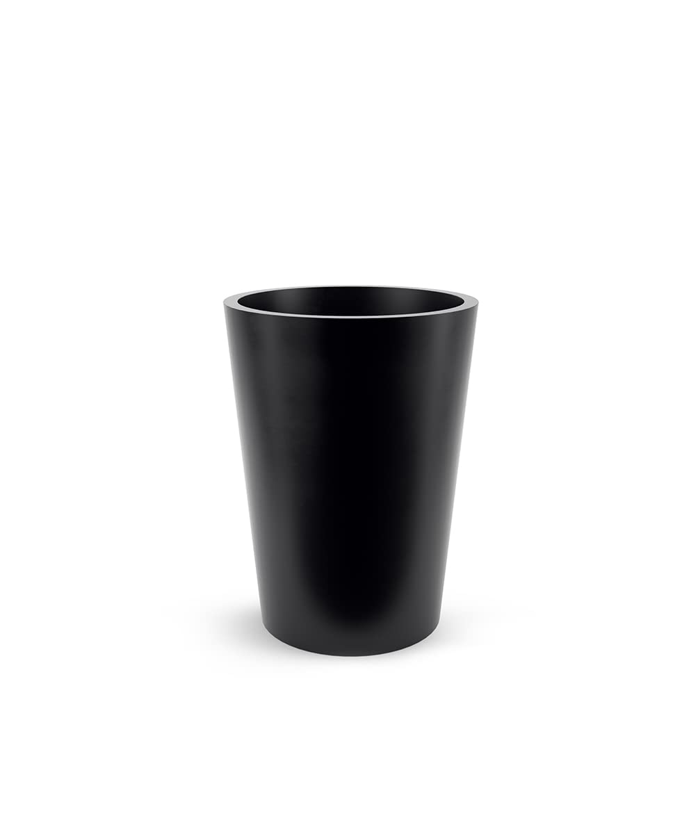 Donica Uran, wysokość 60 cm, klasyczny design, wysoka jakość, dla okazałych roślin, do wnętrza i ogrodu, produkt polski, czarna