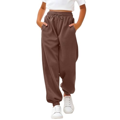 Girls Oversized Sweatpants Fall Fashion Back to School Clothes Youth Cute Preppy Baggy High Waisted Cinch Bottom Jogger Pants