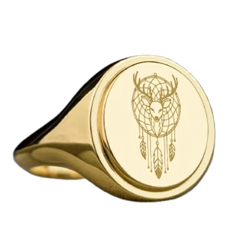 Bague attrape-rêves cerf ajustable de taille 5 à 12.5 pour éviter les erreurs