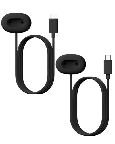 For Google Pixel Watch 4 41mm/45mm スマートウォッチ 対応 充電ケーブル 充電器 KONXISA Type-C 磁気充電器 高耐久 軽量 小さい 持ち運び便利 スマートウォッチケーブル 2025年の新(2本/ブラック)