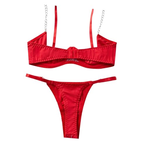 Ensemble de lingerie sexy pour femme, soutien-gorge ouvert, bralette, ensemble de lingerie à trois points, confortable à porter à la maison, lingerie avec...