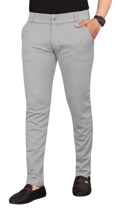 ND JAISWAL for Men Lycra Blend Formal Trousers – Smart Fit Office Wear Pants with Elastic Waistband & Zip Fly-picture-17