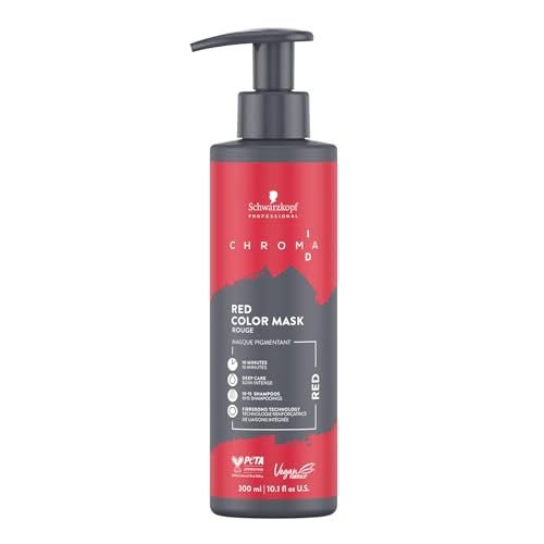 Schwarzkopf Professional CHROMA ID Bonding Color Mask Semi Permanentes Farbsystem Farbmaske Pflegende Tönung Haarmaske Haarkur Intensive Pflege Vegane Formel Red 300 ml