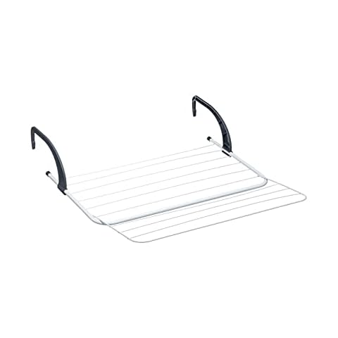 5 five simply smart 5five Simply Smart Sliding Radiator Dryer, Black, Metal, White/Grey, cm Cover