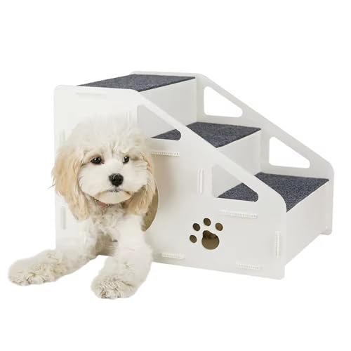 Rampa Per Animali Domestici – Scale Per Cani A 4 Livelli, Pieghevole Antiscivolo, Struttura In Schiuma Resistente Con Copertura Lavabile Rimovibile | Accesso Sicuro In Altezza Per Cuccioli, Gatt