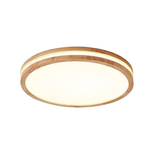 Plafonnier encastré LED circulaire de 9 pouces et luminaire en bois tricolore