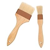 Pennello per imbastire: realizzato in legno, questo pennello per olio da cucina è pratico per un uso a lungo termine, pennello per cucinare