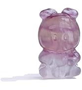 ご検討【3213】いちご持ちくまちゃん　　フローライト Amazon.co.jp: クマ 熊 フローライト 蛍石 マルチカラー 彫刻 DIY