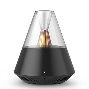 Small Essential Oil Diffuser,Modern Design Fragrance Aroma Diffuser for Home,Bedroom,Living Room,USB Powered 150ml Capacity 6-12 Hours,Auto Off,with Ambient Light and Remote, Black
