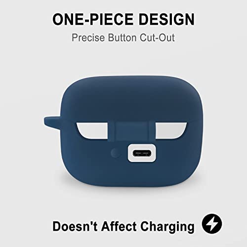 Image of Silicone Cover Compatible for Sony Linkbuds S WF-LS900N Bluetooth Earbuds case - Shockproof, Anti-Slip Sony linkbud s case (Earbuds and Charging Cover not Included) (Dark Blue)