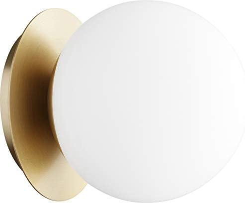 Quorum 339-1-80 Contemporary Modern One Light Wall Mount in Brass - Antique Finish,