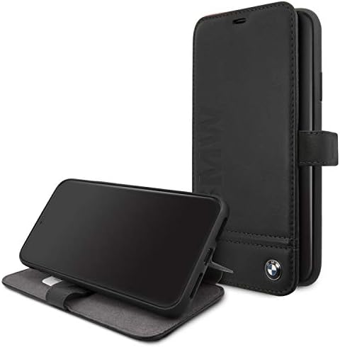 Amazon Com Bmw Phone Case For Iphone 11 Pro In Black Real Leather Bookstyle Protective Case With Accessible Ports Shock Absorption Signature Logo Everything Else