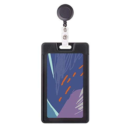 Porte-badge rétractable silencieux au motif abstrait idéal pour le bureau et l'hôpital