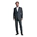 Haggar Men's Travel Performance Stria Tic Tailored Fit Suit Separate Coat Suit, Dark Heather Grey, 46L