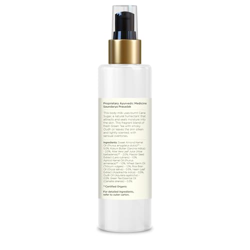 Image of Forest Essentials Ultra-Rich Body Milk Oudh & Green Tea | Ayurvedic Nourishing Body Lotion to Replenish Skin Moisture and Leave it Smooth & Scented