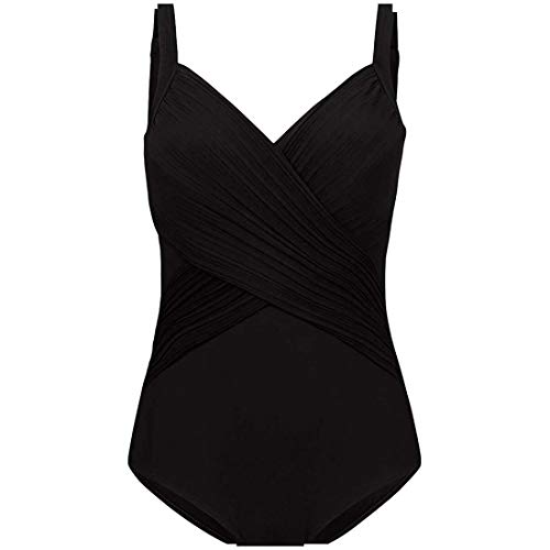 Lencería Sexy Bikini Traje De Baño Que Cubre El Vientre Femenino Tubo Superior Tirante Traje De Baño De Una Pieza,Negro,XL Cover
