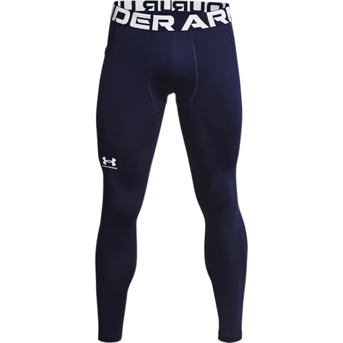 Under Armour Men's ColdGear Armour Leggings, Midnight Navy (410)/White, Small
