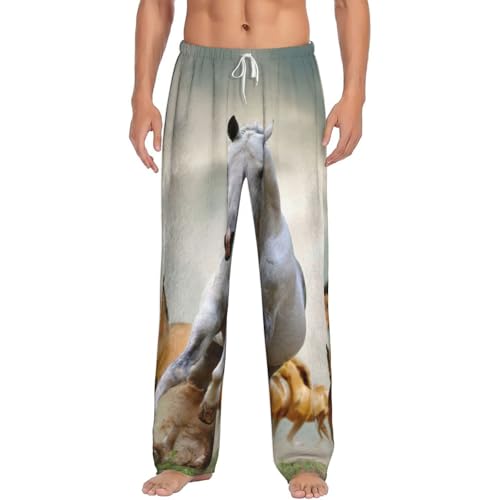 Pantalon pyjama polaire homme avec poches et vêtement de nuit chaud