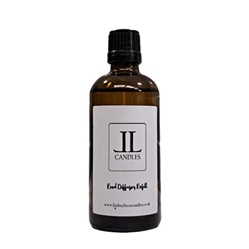 Lavender & Vanilla Reed Diffuser Refill Oil Strong Scented Made in the UK 100ml Glass Bottle
