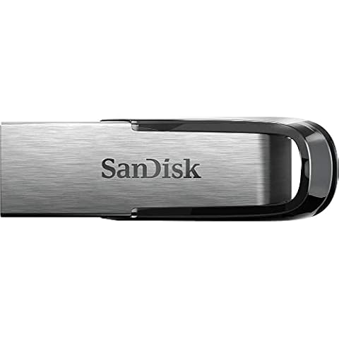 SanDisk 126905 Ultra Flair 32 GB USB 3.0 Flash Drive, Upto 150MB/s read - silver/Black Cover