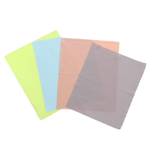 VALICLUD 4 Piezas Paño De Limpieza Accesorio De Guitarra Microfibra para Lentes De Anteojos De Gafas Limpiador De Gafas Accesorios De Guitarra Paño Sin Pelusa Tela