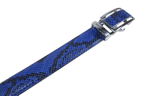 Image of Pelgio Genuine Python Snake Skin Auto Locking Men's Belt 46 inch Long
