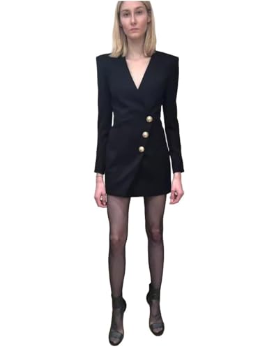 Femme blazer manteau col V veste de costume chic et moderne