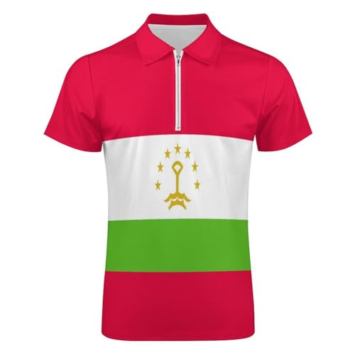 Polo homme grande taille Tadjikistan en coton chic rouge