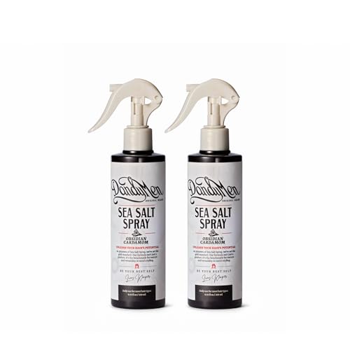 Sea Salt Spray for Men – Texturizing &amp; Volumizing Hair Spray for Beachy Waves, Matte Finish - Obsidian Cardamom, 2-pack