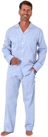 Normann Pyjama Normann Damen langarm Schlafanzug mt Bündchen und