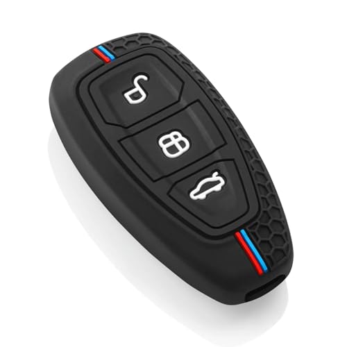 フォード ST ライン フィエスタ フォーカス モンデオ エコスポーツ クーガ プーマ エッジ エスケープ用 メタリックシリコン製キーフォブケース アクセサリー