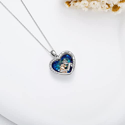 Proess 925 Sterling Silver Dog Necklace Crystal Dog Pendant Jewelry Memorial Gifts For Dog Lovers For Women Men #TOP2