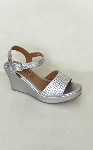 Zapatilla Plataforma Textura Petatillo Plata : Amazon.com.mx: Productos  Handmade
