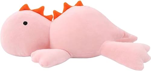 Lindo dinosaurio de peluche de animales de peluche almohada suave lumbar para la espalda descanso para el almuerzo de la oficina 228 pulgadas rosa