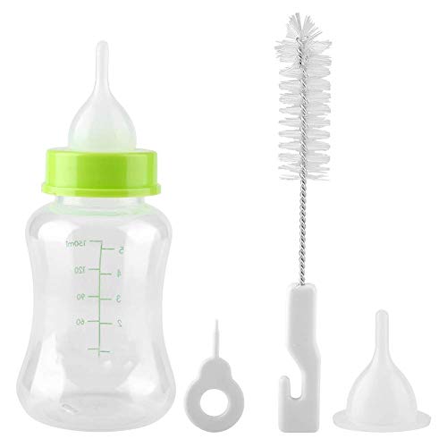 The Pets Company Puppy Kitten Milk Feeder Silicone Bottle Piece Set for Baby Dog & Cat (Color may vary)