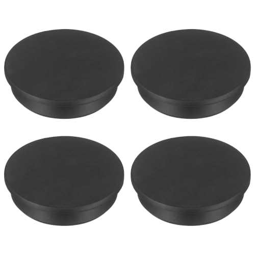 Image of MECCANIXITY 4pcs T-Shaped Silicone Plugs 63.6mm 2-1 /2 Inch Dia Snap in Plug Hole Seal Cover Round Rubber Stopper for 62.5-63.6mm Holes Kitchen Rubber Bulkheads Waterproof Sealing, Black