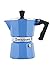 Barazzoni La Caffettiera Colorata Azzurra 3 Tazze. Prodotto certificato dall'Accademia Italiana Maestri del Caffè.