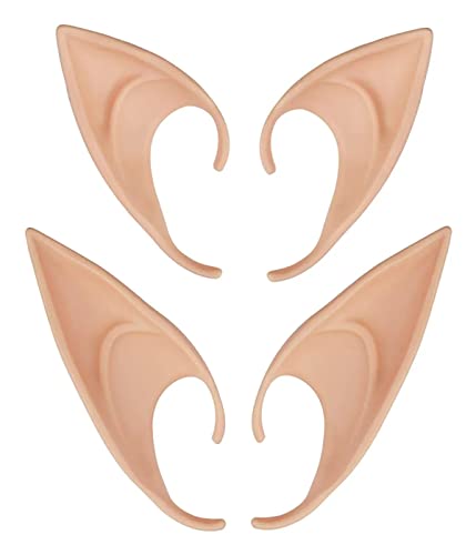 LICHUANUK 2 Paar weiche Elfenohren Cosplay Zubehör Halloween Partydekorationen Zubehör Cover
