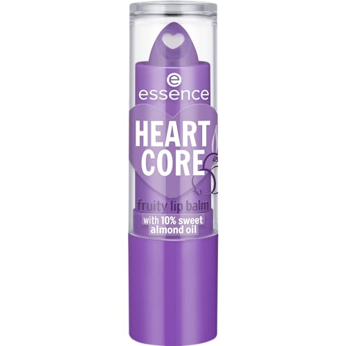 Essence Heart Core Bálsamo Labial Afrutado, Suavizar, Cuidado, Con Grasas, Natural, Brillante (3G)