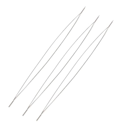 Agujas Para Abalorios - Herramienta De Plegable Duradera, Herramienta Para Enhebrar Alambre Fino, Kit Para Joyería | Aguja Larga Extrafina Para Ensartar Cuentas De Rocalla, Cuentas De Cintura Para