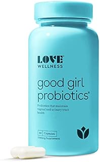 Love Wellness Good Girl Vaginal Probiotics, 60 Capsules - Women's Probiotic Supports & Maintains Vaginal Flora & Urinary Tract Health - Feminine Health Balance pH Levels - Dairy & Gluten-Free